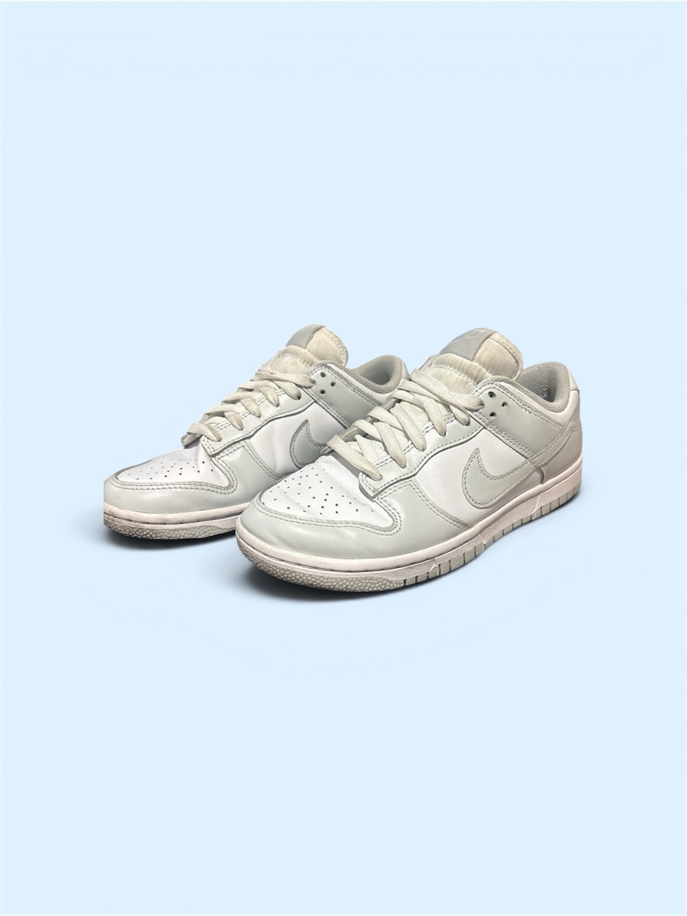 Nike Low-Top Sneakers in Light Gray and White